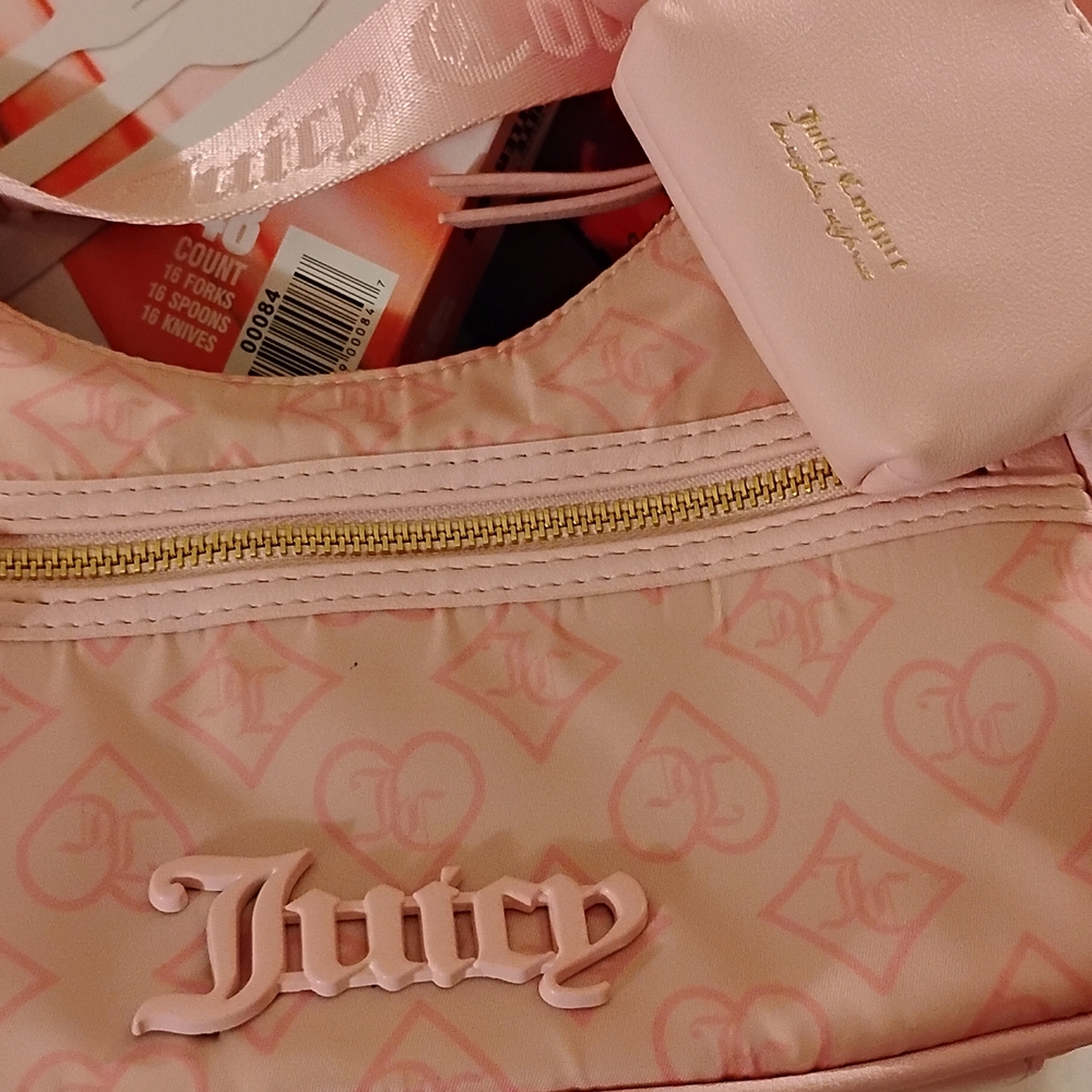Juicy Couture Pink Logo Shoulder Bag